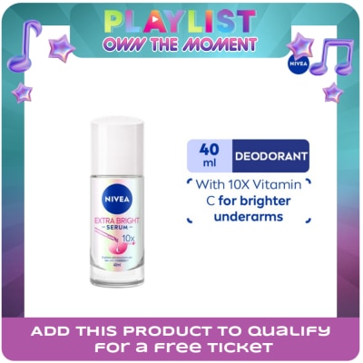 NIVEA - NIVEA Deodorant Extra Brightening Anti-Perspirant Serum Roll-On 40ml