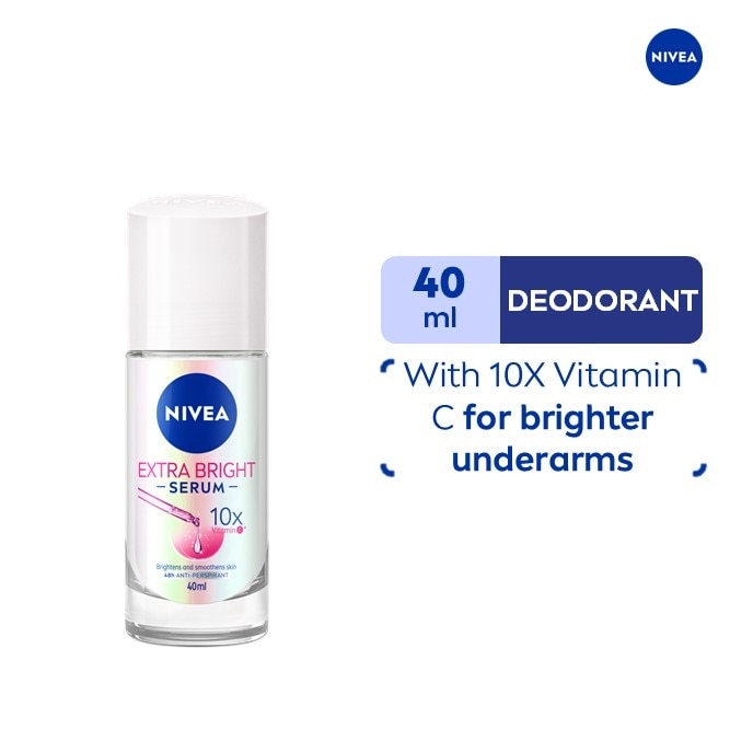 NIVEA Deodorant Extra Brightening Anti-Perspirant Serum Roll-On 40ml