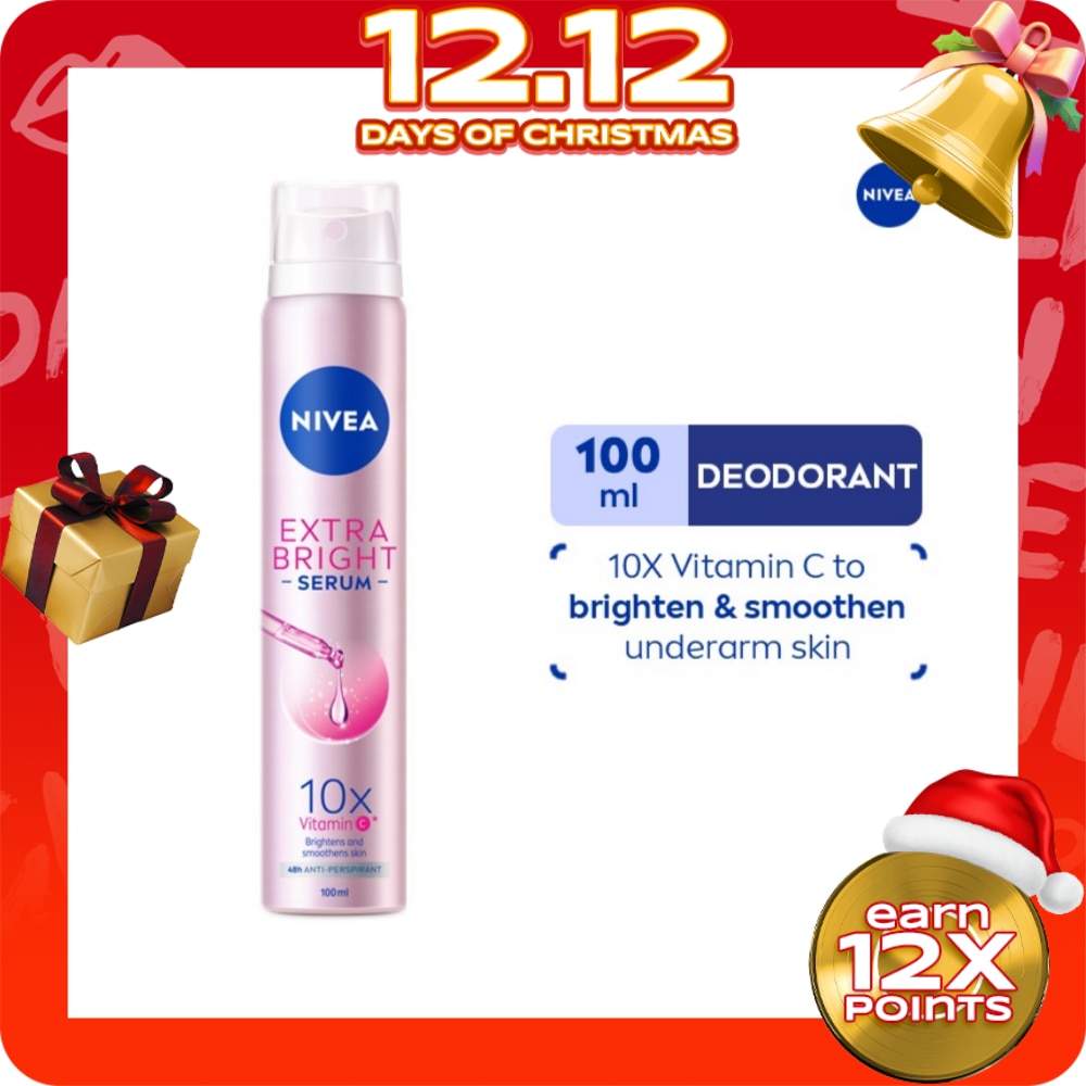 NIVEA Deodorant Extra Brightening Anti-Perspirant Serum Spray 100ml