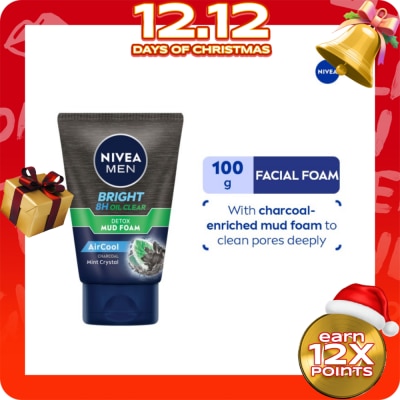 NIVEA NIVEA Men Bright Oil Clear Mud Foam 100g