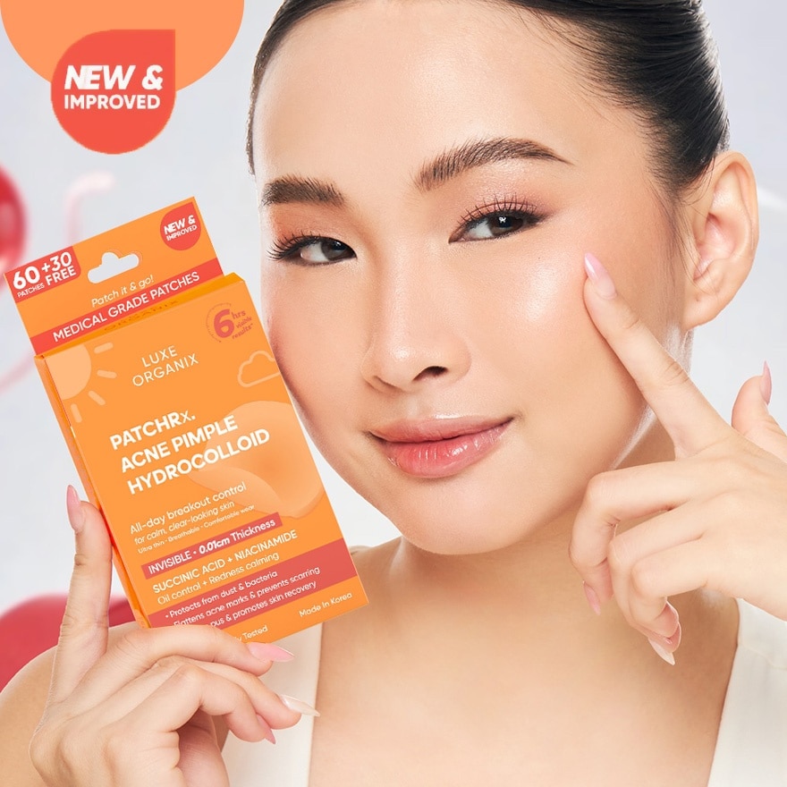 LUXE ORGANIX PatchRx All Day Acne Pimple Hydrocolloid Patch 90s image