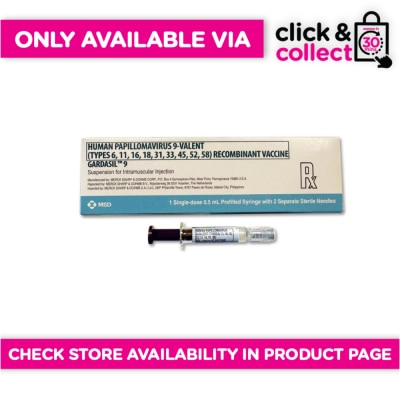 GARDASIL GARDASIL GARDASIL 9 Prefilled Inject. X 1 [PRESCRIPTION REQUIRED] Available In Click & Collect and Express Delivery Only