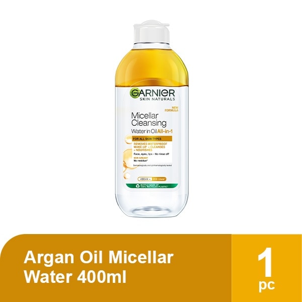 GARNIER Micellar Water with Argan Oil for Waterproof Makeup 400ml image