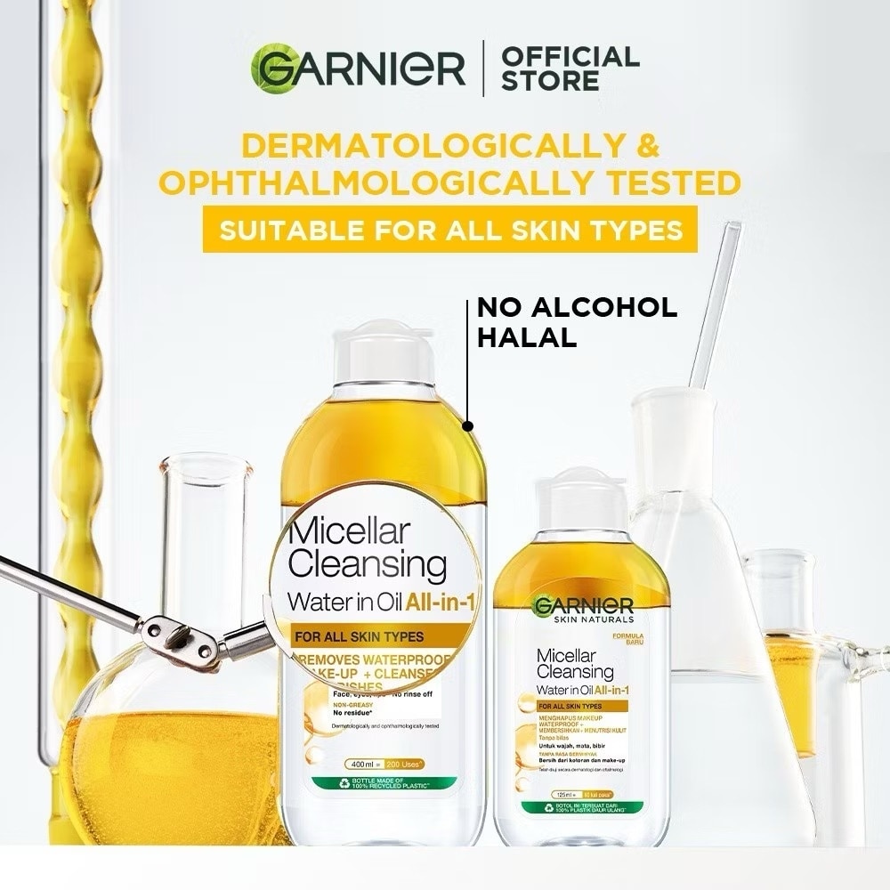 GARNIER Micellar Water with Argan Oil for Waterproof Makeup 400ml image