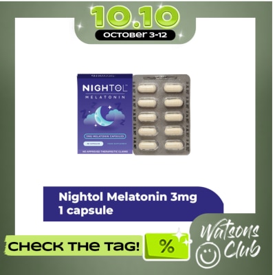 NIGHTOL NIGHTOL Nightol Food Supplement 3mg Sold Per Piece image