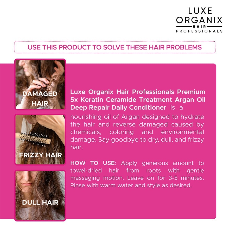 Luxe Organix Keratin Treatment Argan Oil 250ml