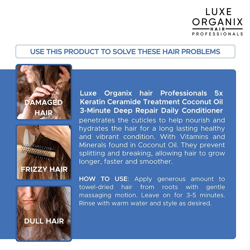 Luxe Organix Keratin Treatment Virgin Coconut Oil 250ml