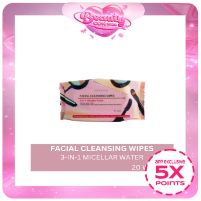 WATSONS - Facial Cleansing Wipes 3-in-1 Micellar Water