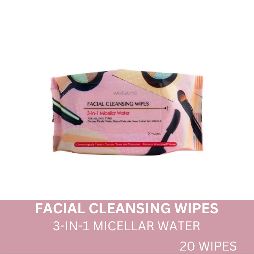 Facial Cleansing Wipes 3-in-1 Micellar Water