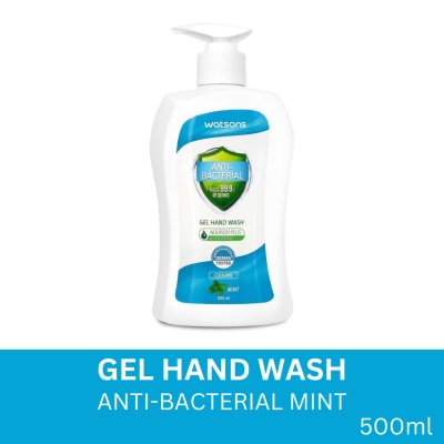 WATSONS Anti-Bacterial Gel Hand Wash Mint 500ml