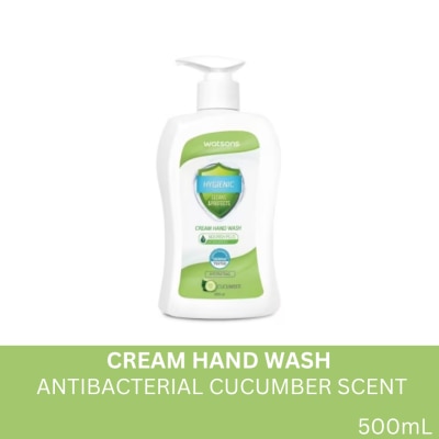 WATSONS Anti-Bacterial Cream Hand Wash Cucumber Scent 500ml