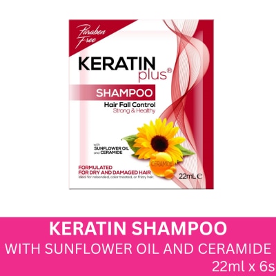 KERATIN PLUS Shampoo Hair Fall Control 22ML 6S