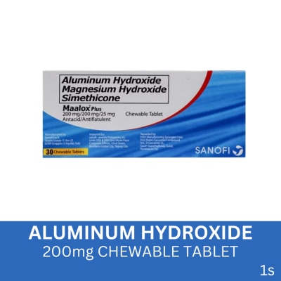 MAALOX MAALOX Aluminum Hyroxide 200mg Chewable Tablet Sold Per Piece
