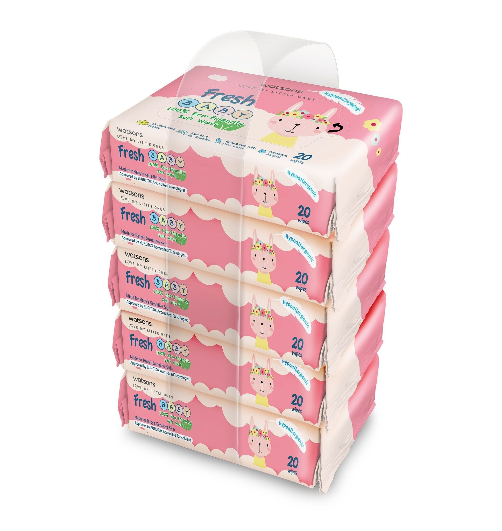 Love My Little Ones Fresh Baby Soft Wipes 20 Wipes x 5