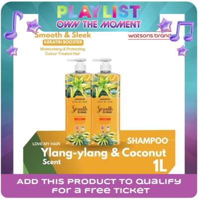 WATSONS - Smooth And Sleek Shampoo Ylang Ylang & Coconut 1L