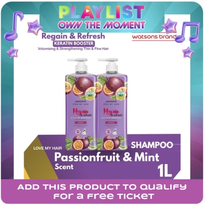 WATSONS - Regain And Refresh Shampoo Passionfruit And Mint 1L