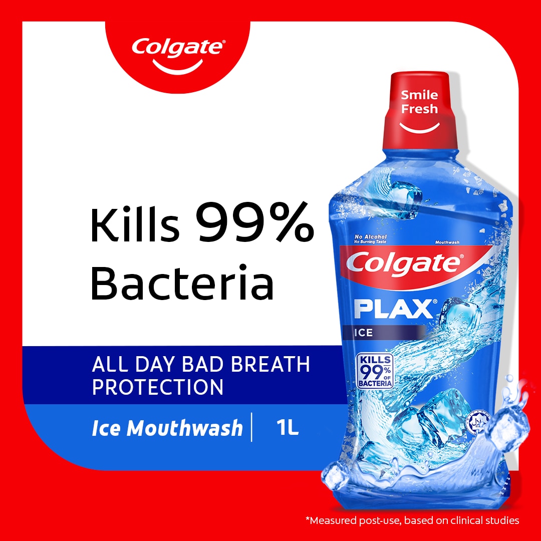 Plax Antibacterial Mouthwash Ice Intense Flavor 1L