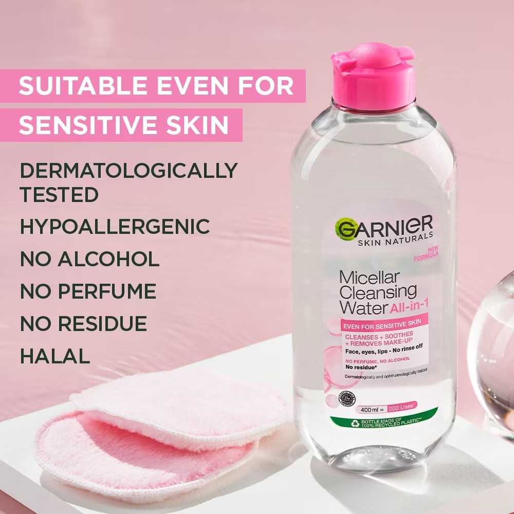 GARNIER Micellar Water Pink for Sensitive Skin 125ml image