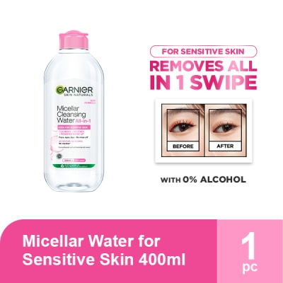 GARNIER - GARNIER Micellar Water Pink for Sensitive Skin 400ml image