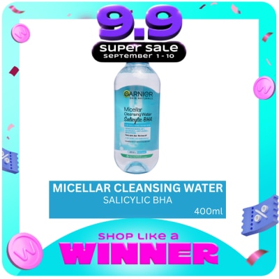 GARNIER - GARNIER Micellar Water Salicylic Acid BHA for Oily and Acne Prone Skin 400ml image