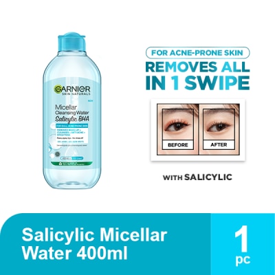 GARNIER - GARNIER Micellar Water Salicylic Acid BHA for Oily and Acne Prone Skin 400ml image
