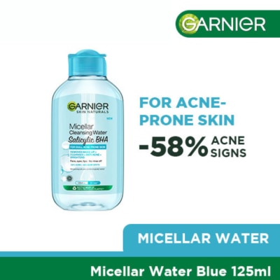 GARNIER - Micellar Cleansing Water Blue 125mL [FOR OILY & ACNE PRONE SKIN]