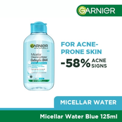GARNIER - Micellar Cleansing Water Blue 125mL [FOR OILY & ACNE PRONE SKIN]