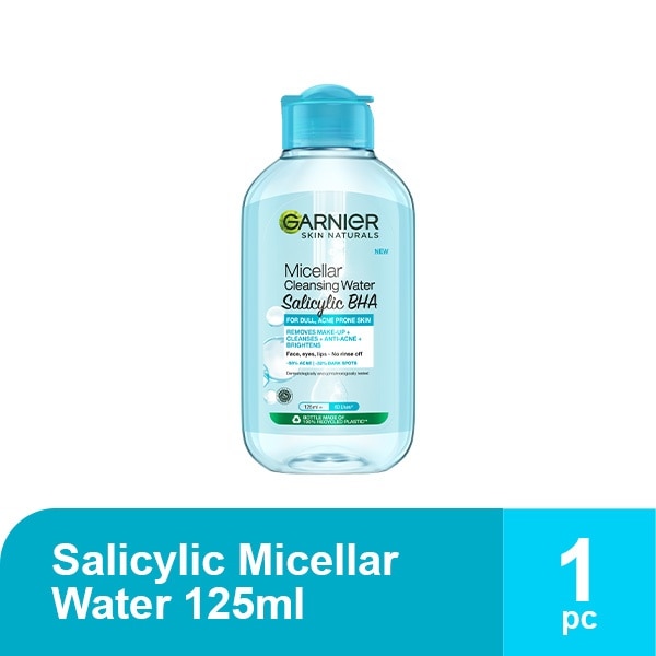 GARNIER Micellar Water Salicylic Acid BHA for Oily and Acne Prone Skin 125ml image