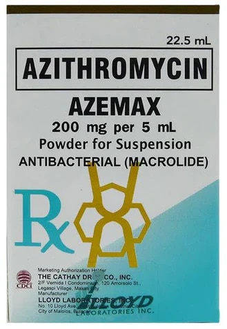 AZEMAX Azithromycin Dihydrate 200mg/5mL Oral Suspension 22.5ml [PRESCRIPTION REQUIRED]