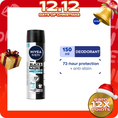 NIVEA Men Deodorant Black & White Fresh Anti-Perspirant Spray 150ml