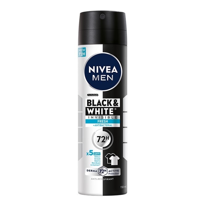 Men Deodorant Black & White Fresh Anti-Perspirant Spray 150ml