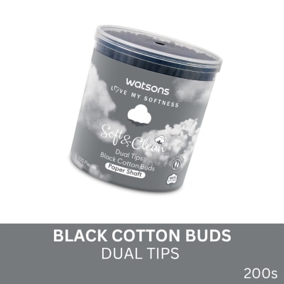 WATSONS Dual Tips Black Cotton Buds 200s