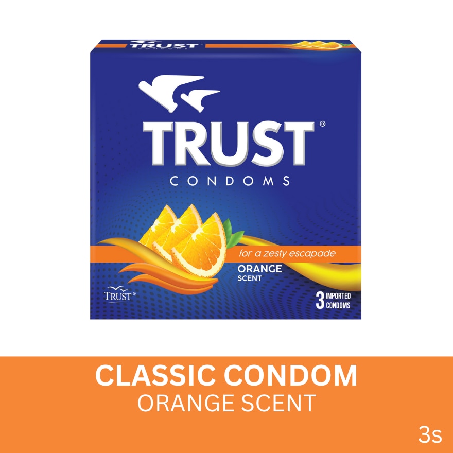 Classic Condom Orange Scent 3 Pieces
