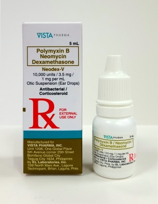 NEODEX NEODEX Polymyxin B Neomycin Dexamethasone 10000U/3.5mg/1mg Otic Suspension Ear Drops 5ml [PRESCRIPTION REQUIRED]
