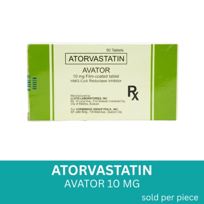 AVATOR Atorvastatin Calcium 10 mg 1 Film-coated Tablet [Prescription Required]