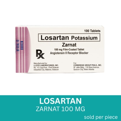 ZARNAT ZARNAT Losartan                                 100 mg Sold Per Piece [PRESCRIPTION REQUIRED]