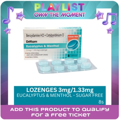DIFFLAM - Eucalyptus And Menthol Lozenge 8s