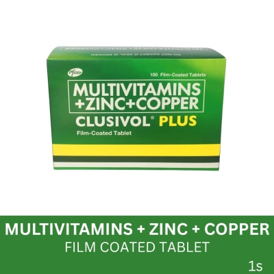 CLUSIVOL Multivitamins + Zinc Copper 1 Film Coated Tablet