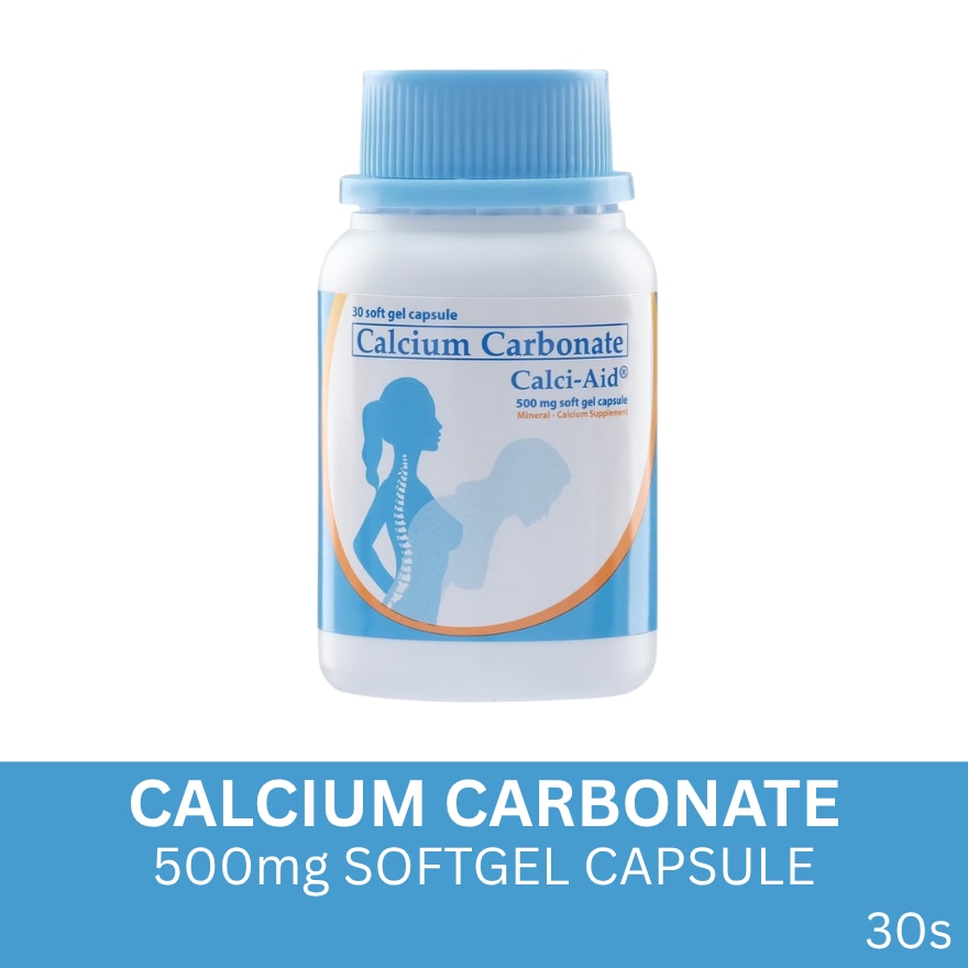 Calcium Carbonate 500mg 30 Capsules