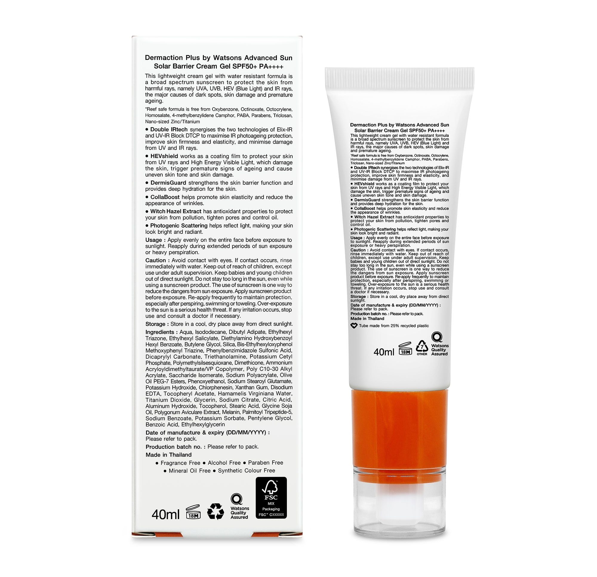 Advanced Sun Water Drop Cream Gel SPF50 40ml