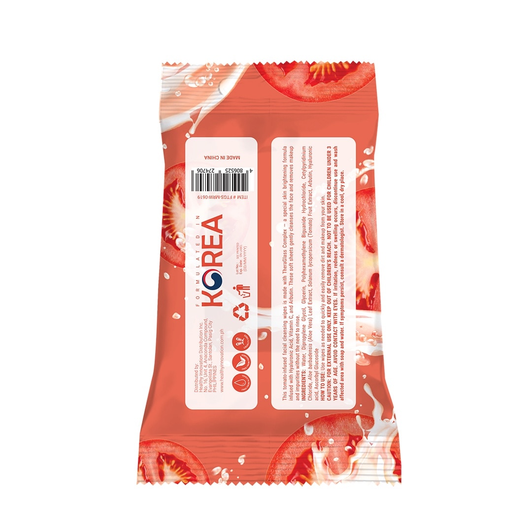 Tomato Glass Skin  Make Up Wipes Remover