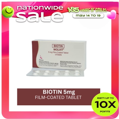 WOLVIT - Biotin 5mg 1 Film-Coated Tablet