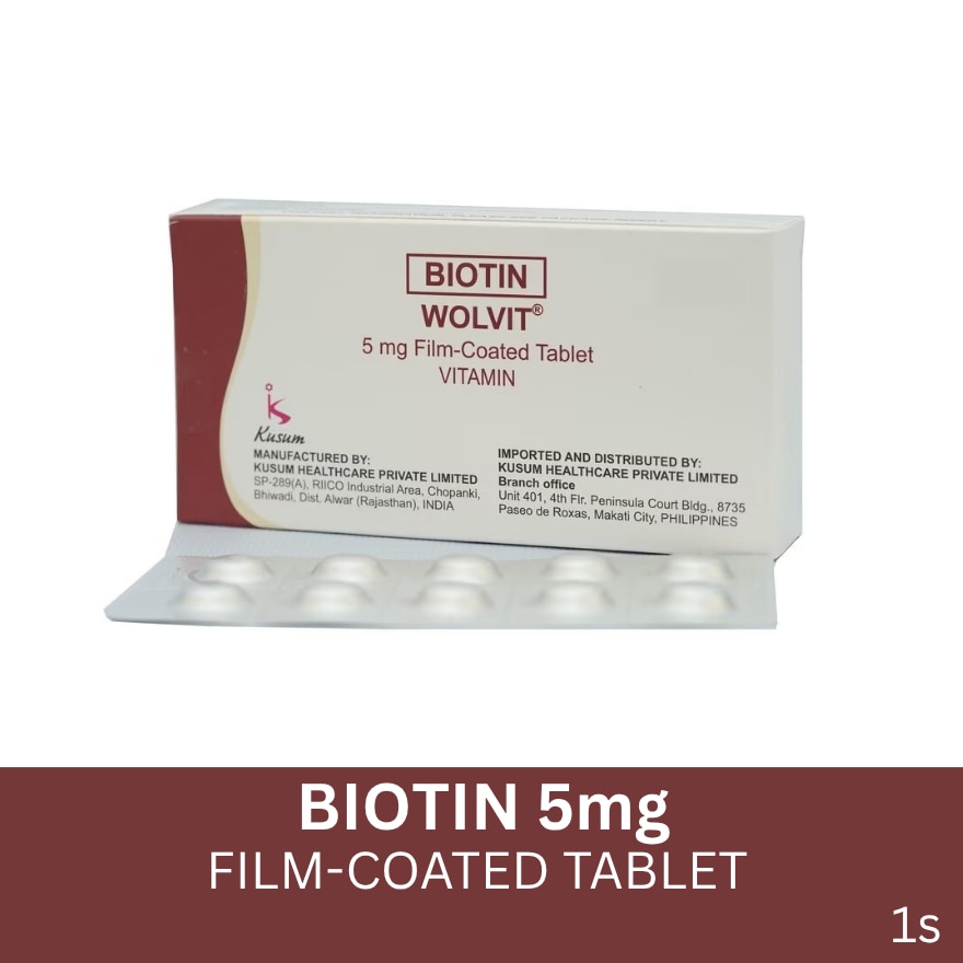Biotin 5mg 1 Film-Coated Tablet