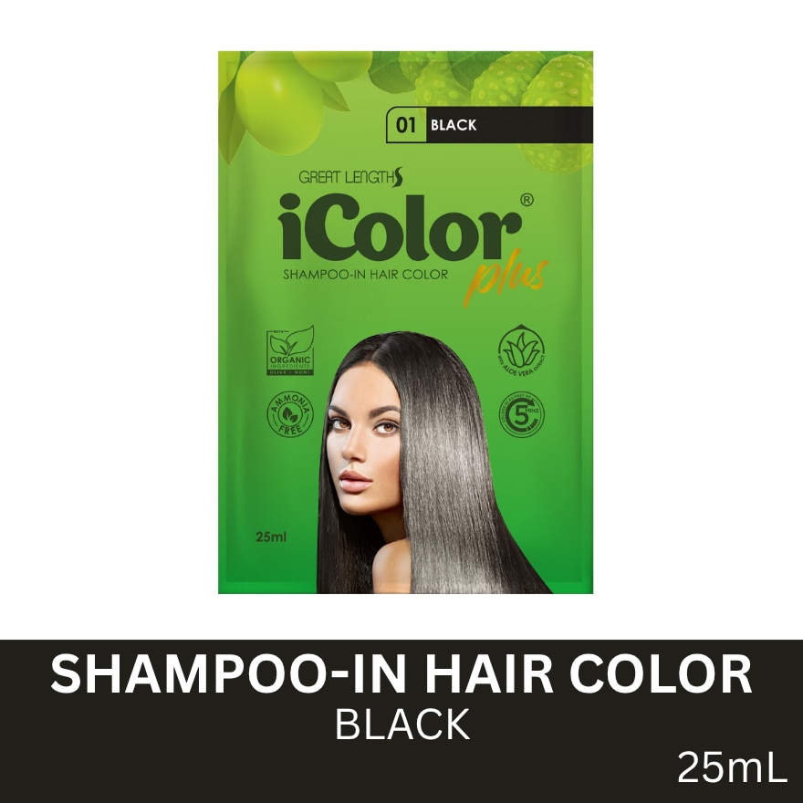 Organic Hair Dye Shampoo 25ml Black
