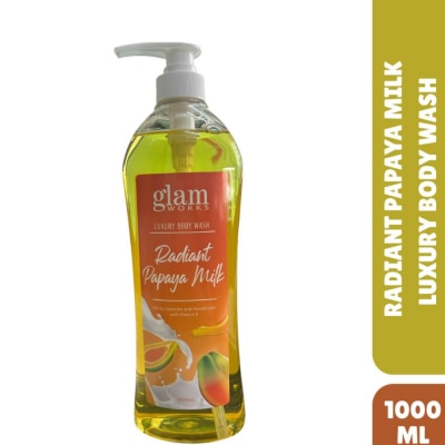 GLAMWORKS - Bath and Body Essentials Papaya Milk Scented Body Wash 1L