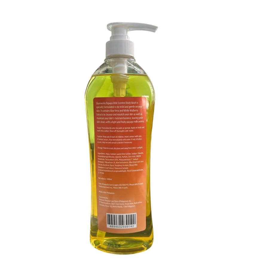 Bath and Body Essentials Papaya Milk Scented Body Wash 1L
