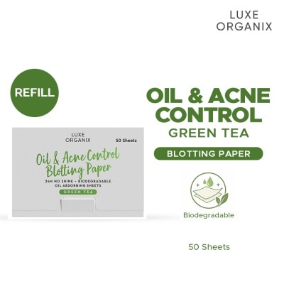 LUXE ORGANIX - Luxe Organix Green Tea Blotting Paper Powder Finish Refill 50 Sheets image