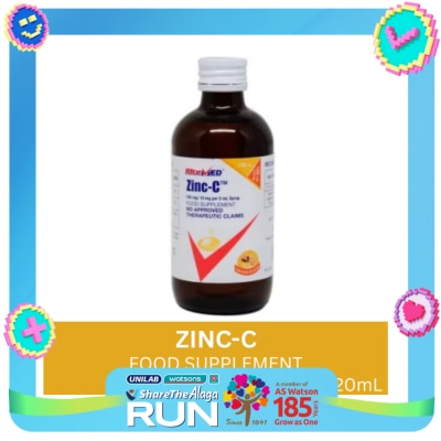 RITEMED Vit C +  Zinc 105mg/5mg/5mL Syrup x120mL