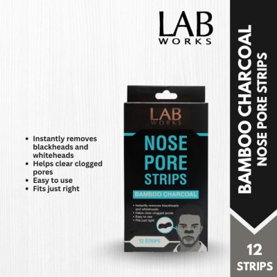 LABWORKS - Bamboo Charcoal Nose Pore Strips 12pcs