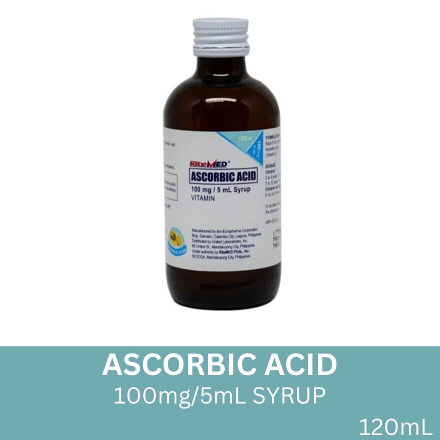 Ascorbic acid 100mg/5mL Syrup x120ml